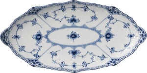 Blue Fluted Half Lace fat oval 24,5 cm