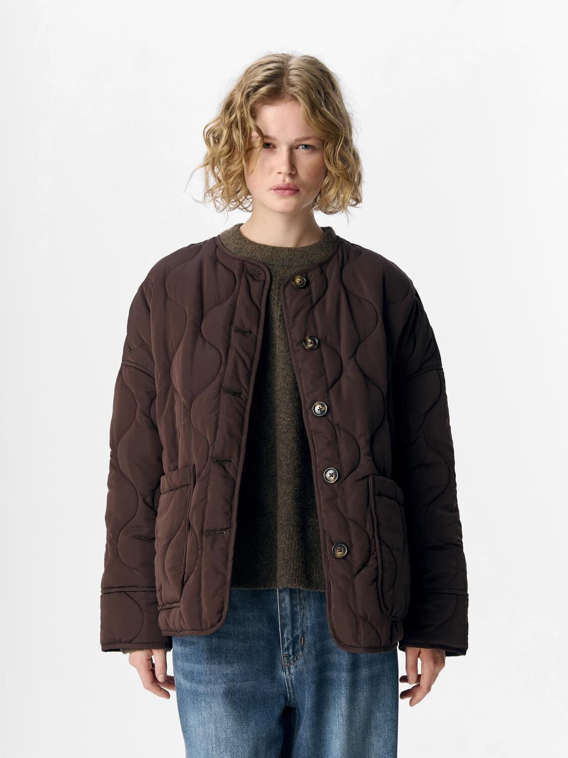 Objallie Ls Lo Quilted Jacket Noos