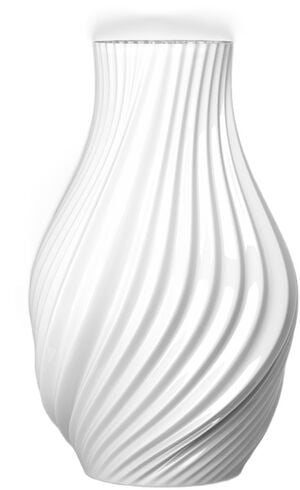 Twist Vase H18 cm hvid porcelæn