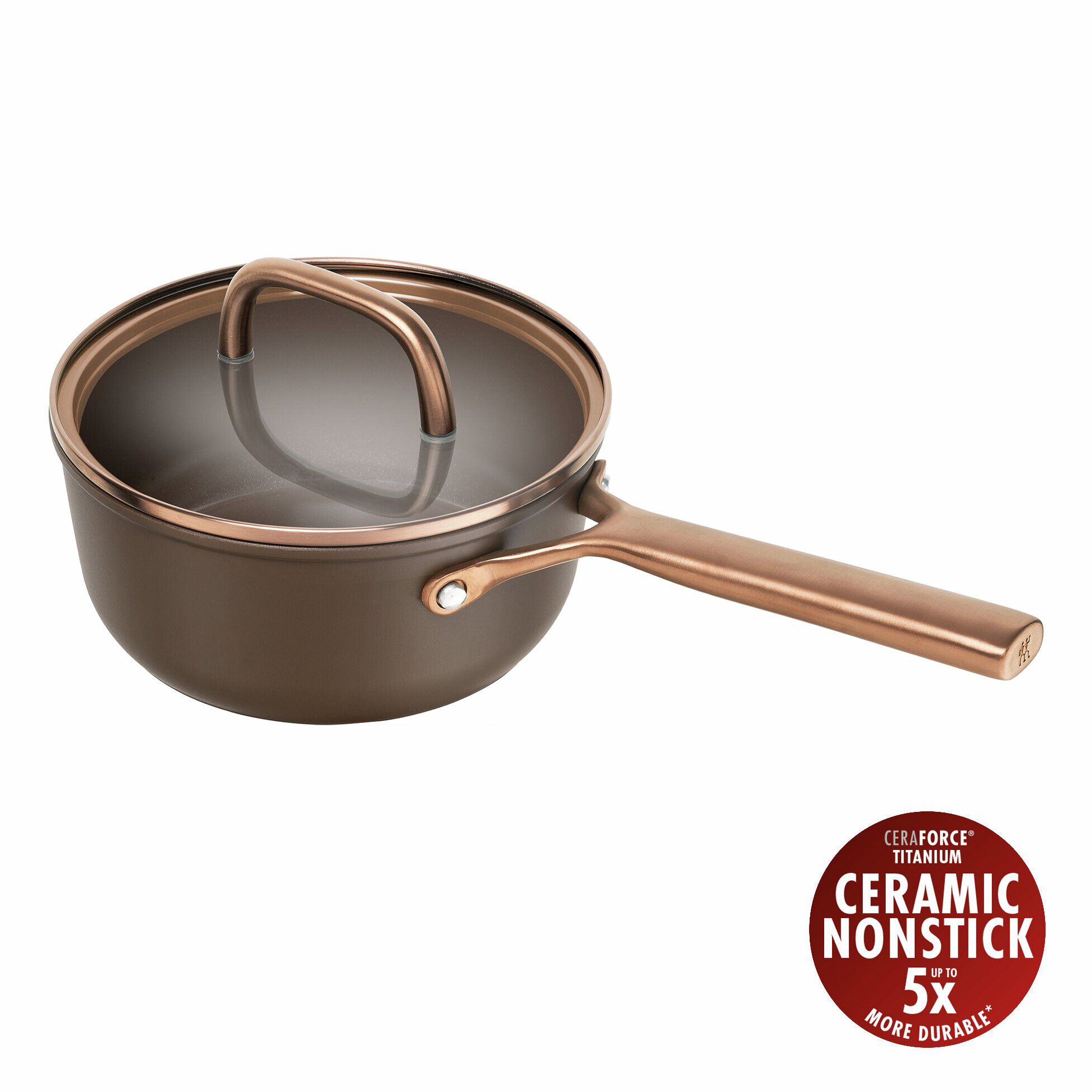 Milano, Kastrull med glaslock 18 cm, Brun
