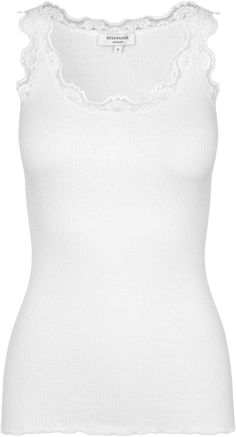 Silk top regular w/vintage lace