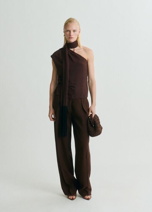 Pleat detail trousers