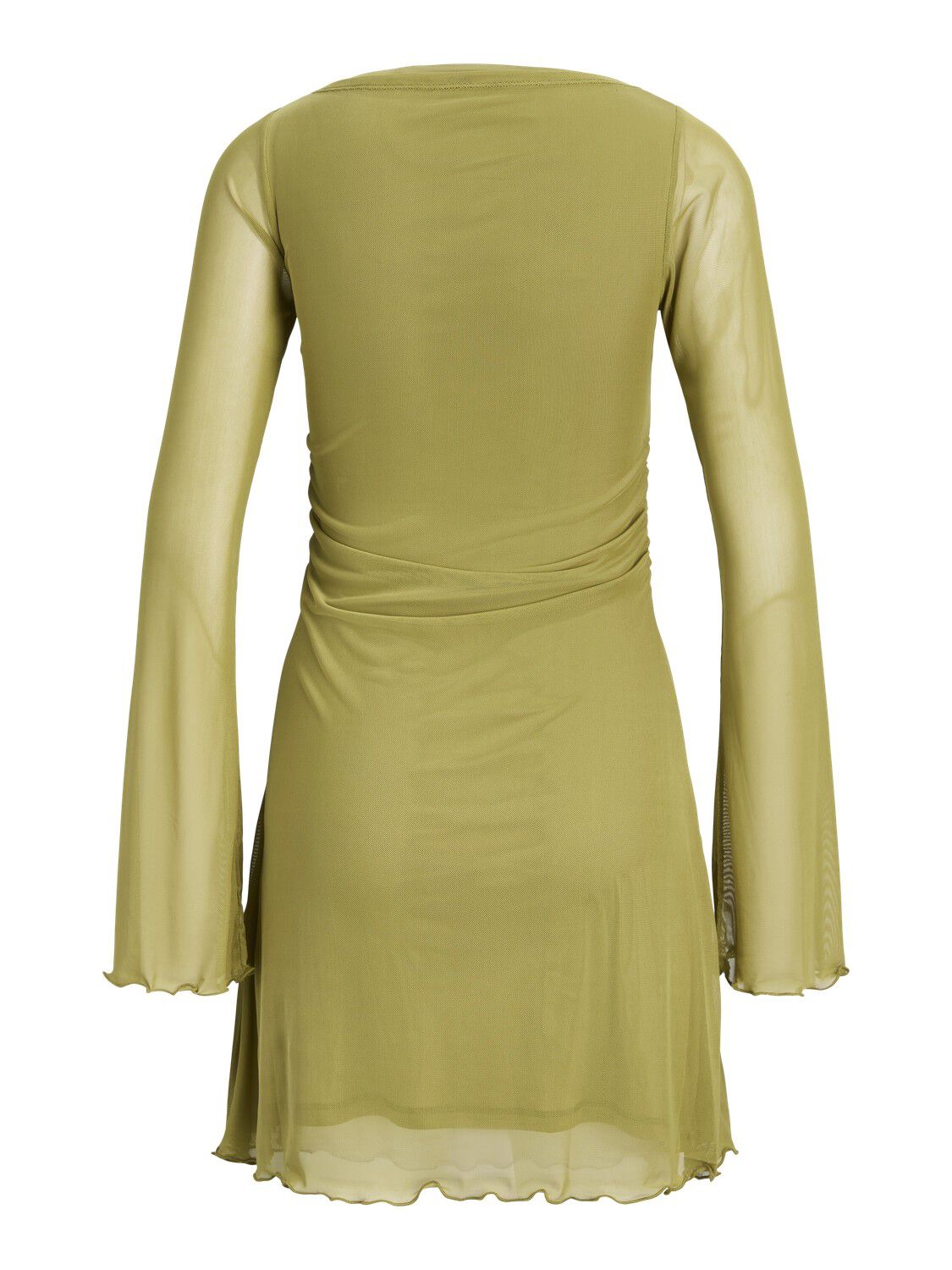 JXMINNA MESH LS DRESS WVN LN