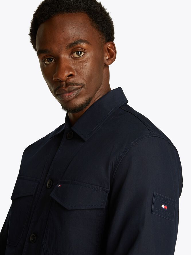 COTTON NYLON SHIRT JACKET