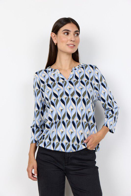 SC-FELICITY AOP 552 Bluse Bl&aring;