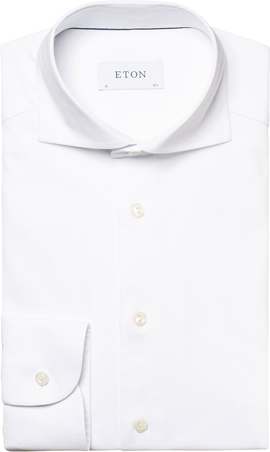 Contemporary Fit Navy Blue Solid Four-Flex Stretch Shirt