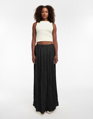 TSTHEA HR WAIST CRINKLE MAXI SKIRT