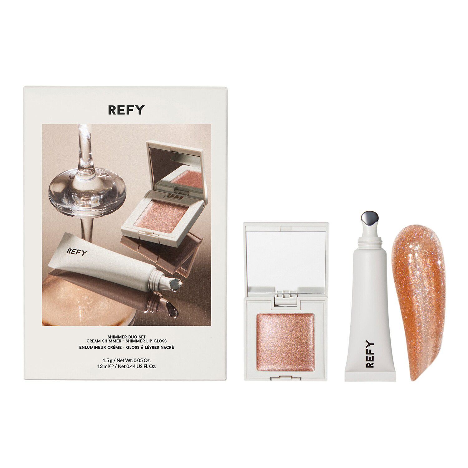 Shimmer Duo Set Solstice - Highlighter- och l&auml;ppglansset