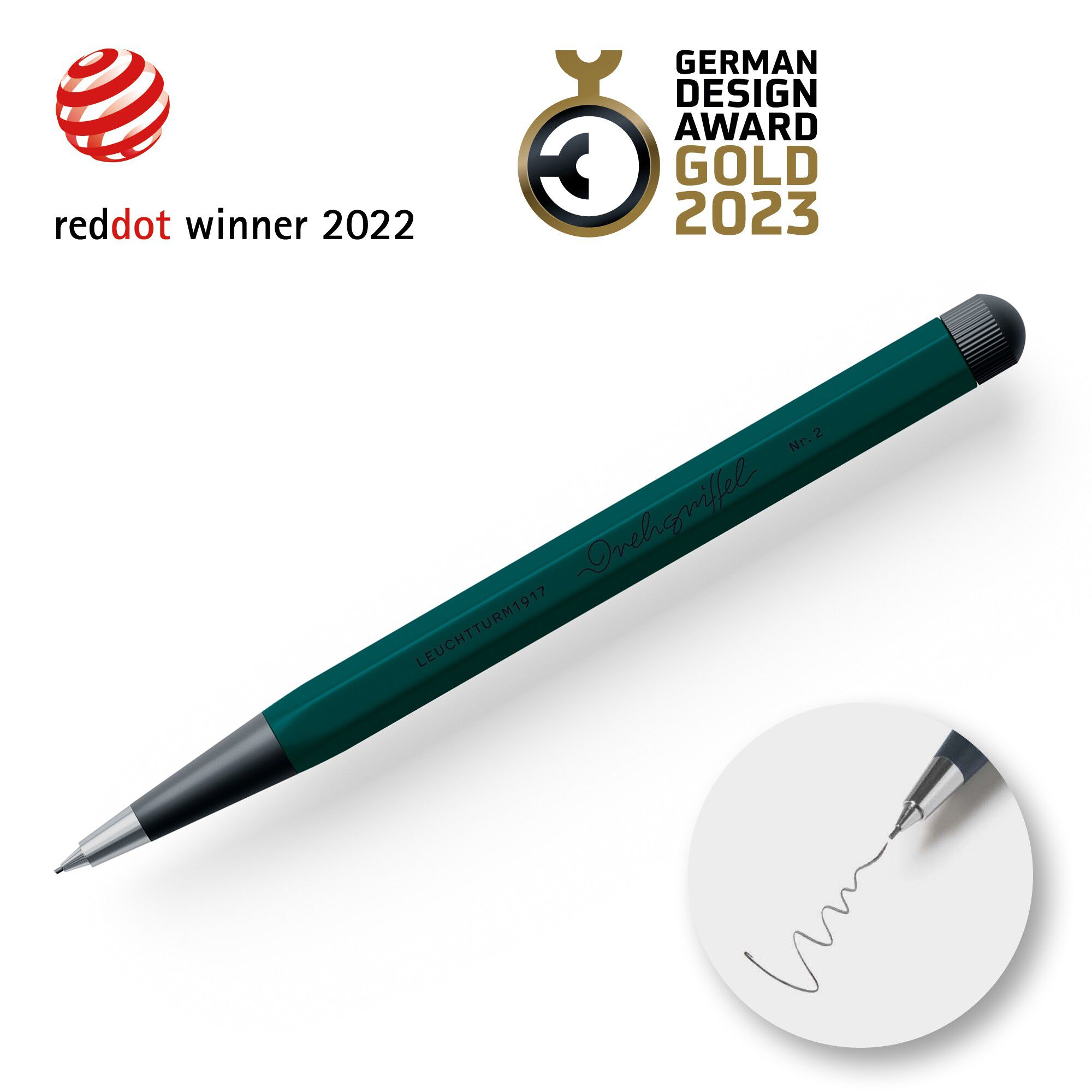 Leuchtturm1917 Drehgriffel Nr 2 stiftblyant 0,7mm Forest Gre