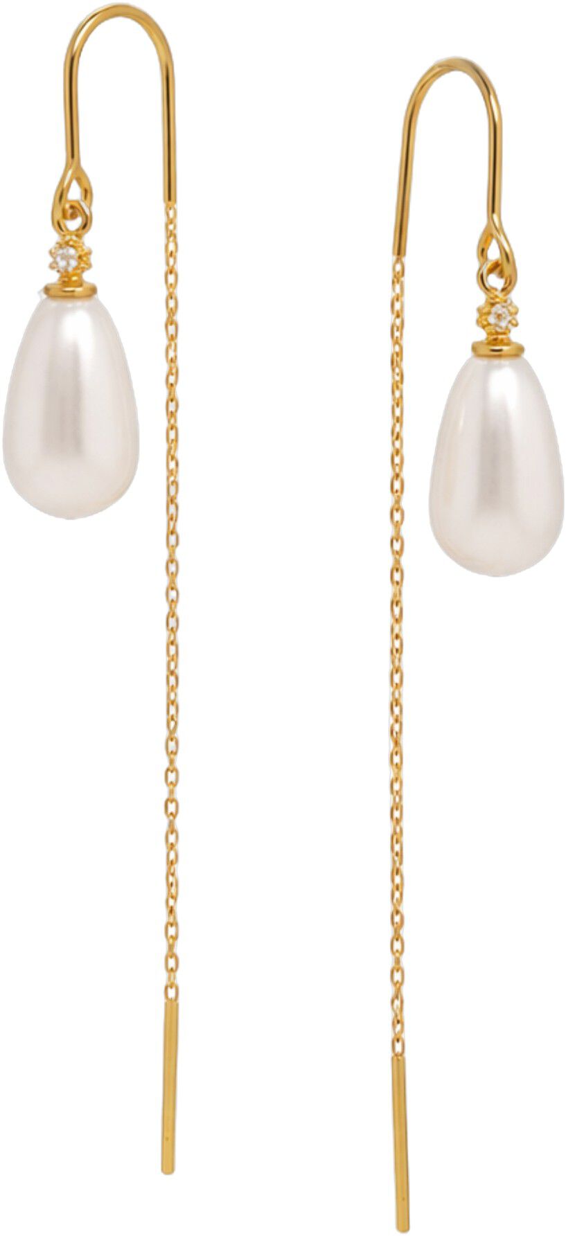 Shirley Pearl Earrings - Gold