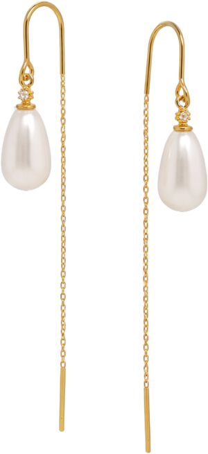 Shirley Pearl Earrings - Gold