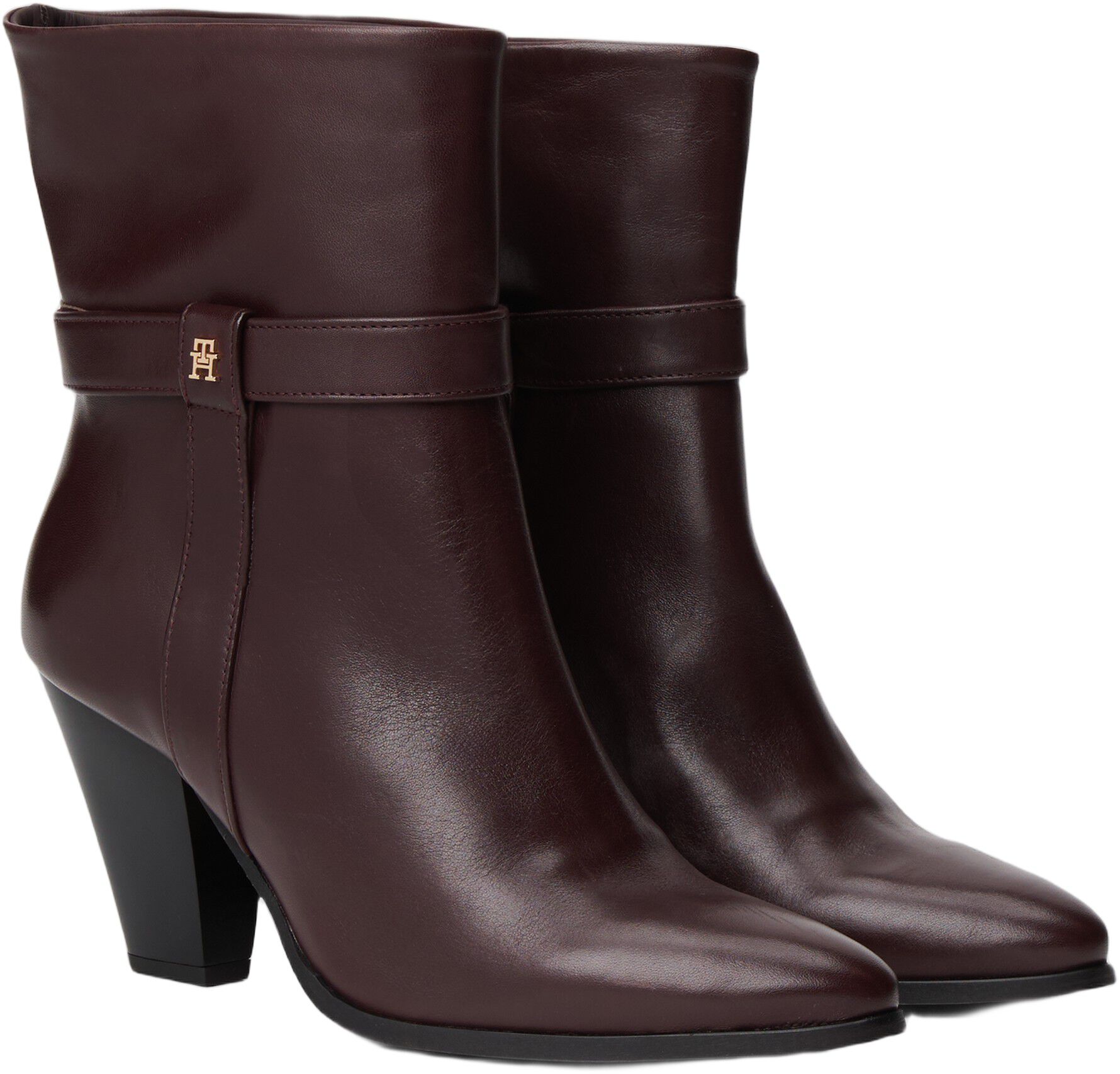 TH T-STRAP LEATHER POINTY BOOTIE