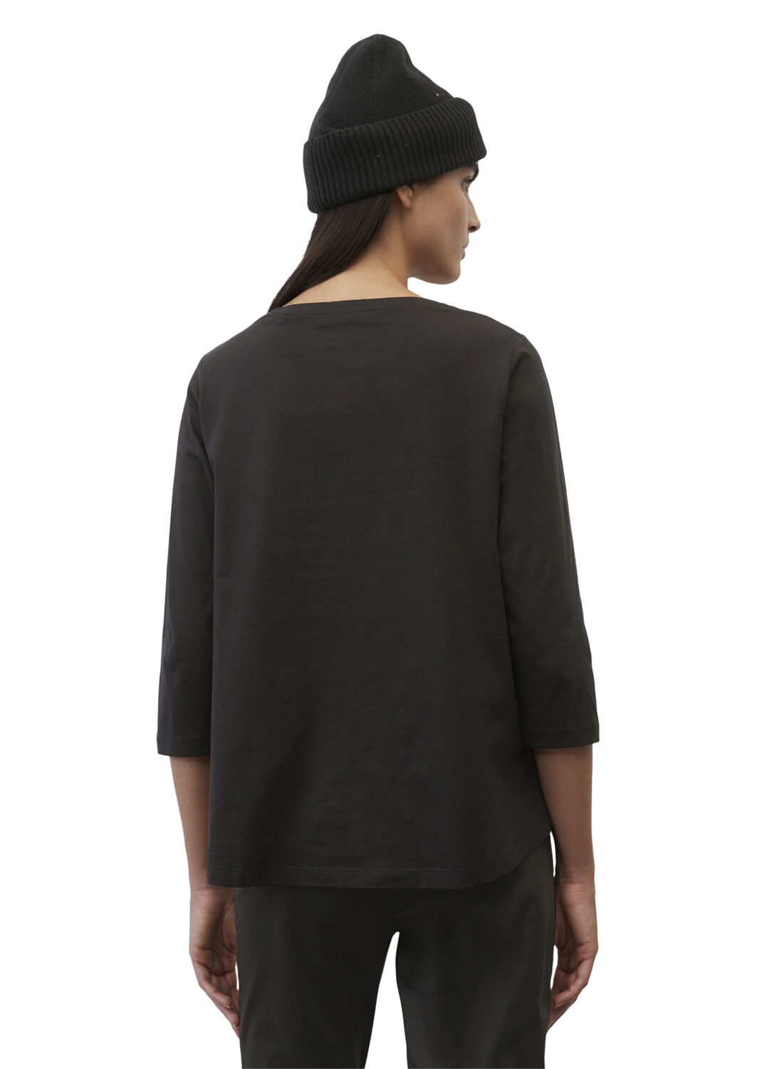 T-shirt, long sleeves, boat neck, r