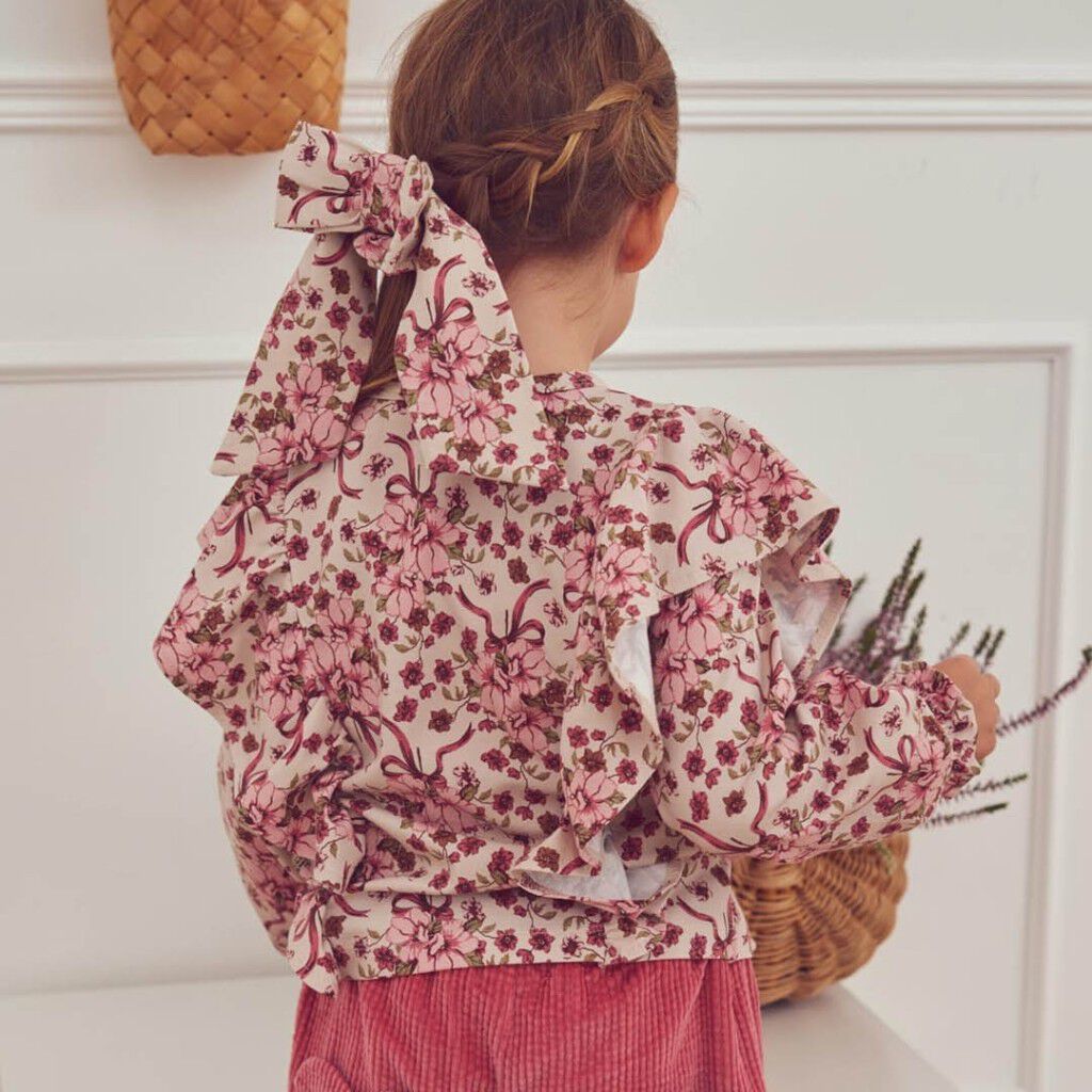 Bouquet Ruffle L/S T