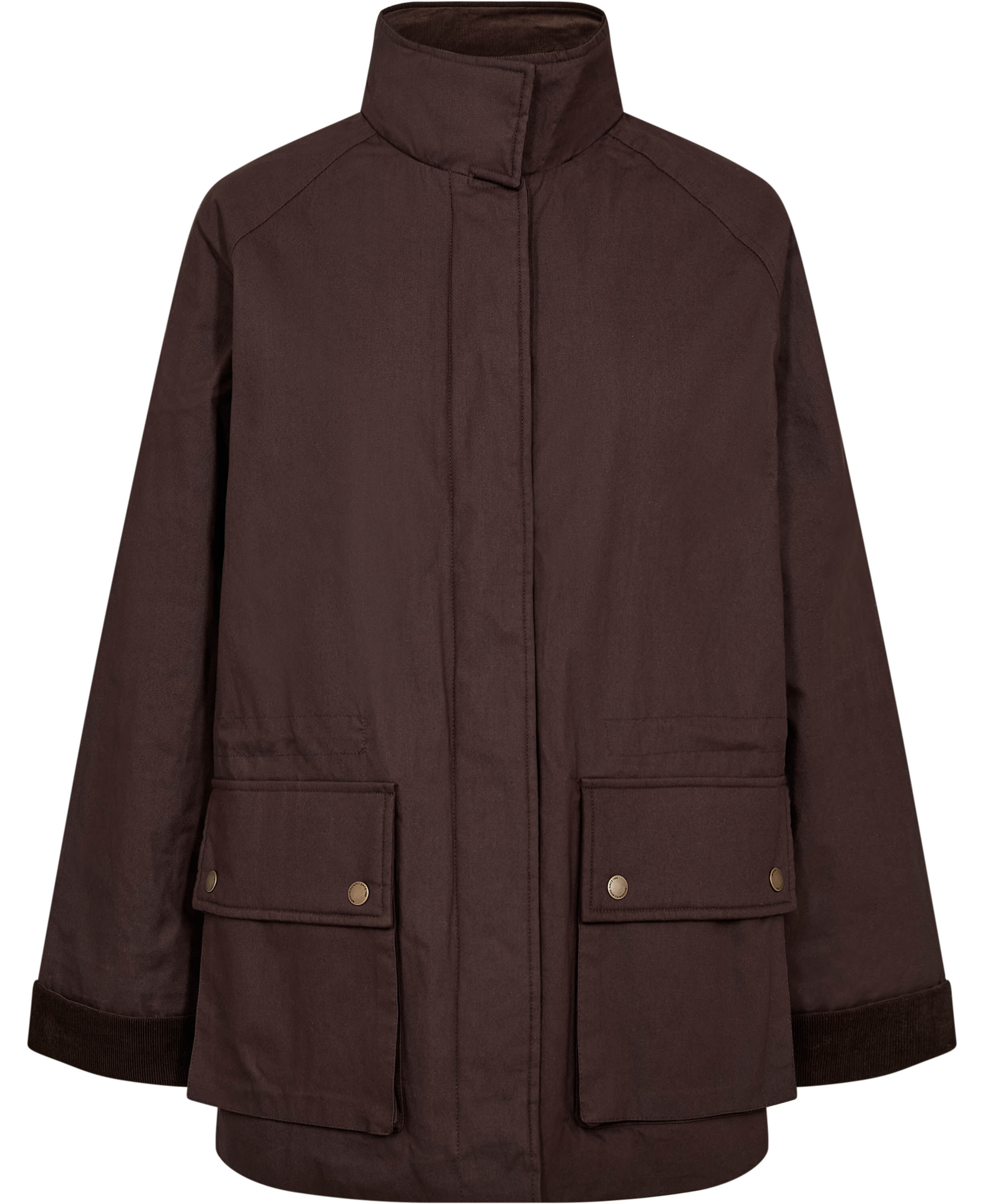 Emmy 3 Coated jakke med fl&oslash;jl kanter - GRS