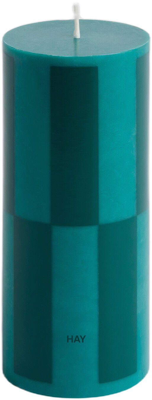 Column Candle-Small-Green with dark green large check