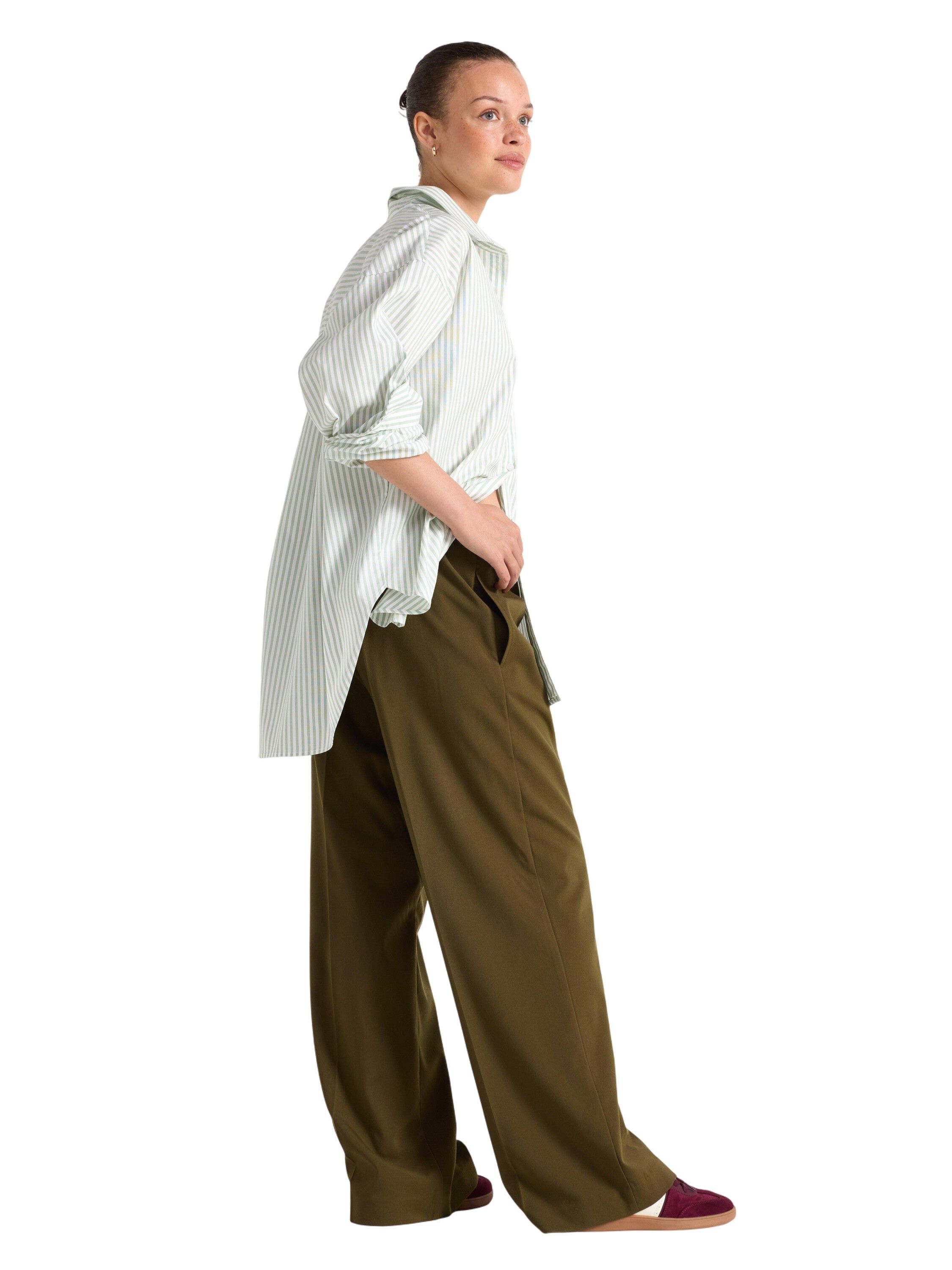 Oversized skjorte med lange &aelig;rmer