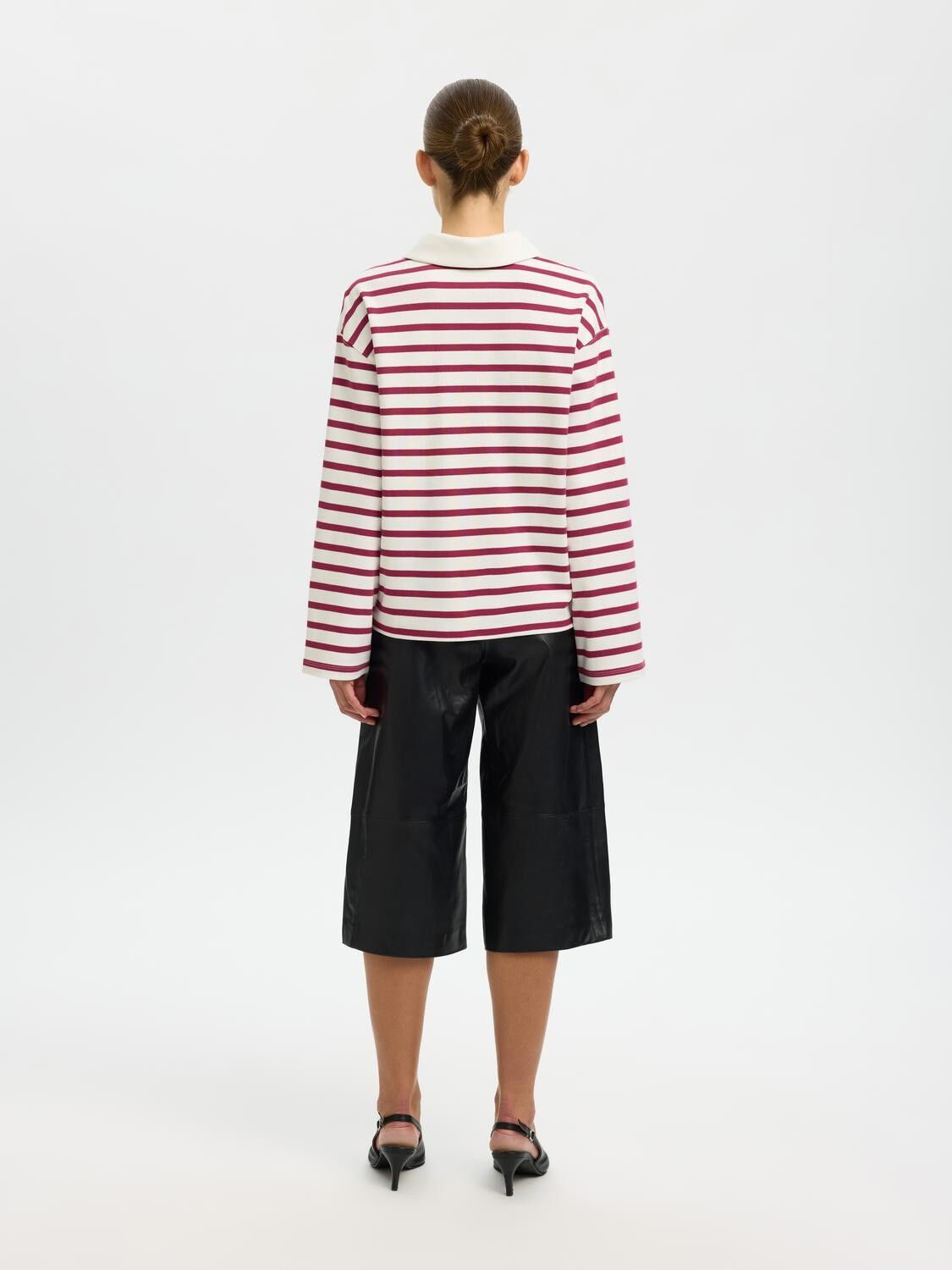 SLFWADA LS STRIPE COLLAR TOP NOOS