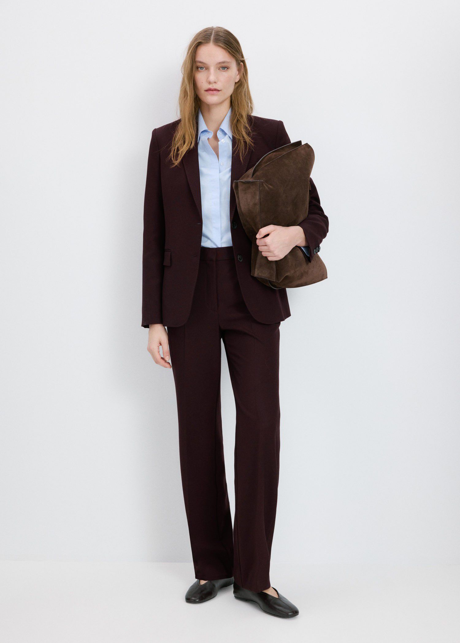 Straight-fit suit trousers