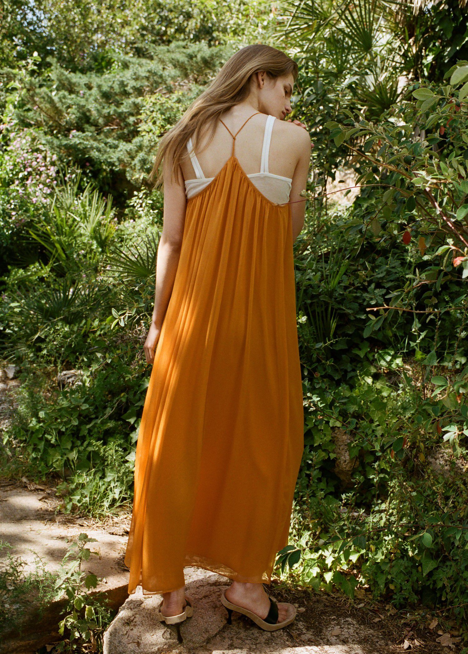 Chiffon V-neck dress