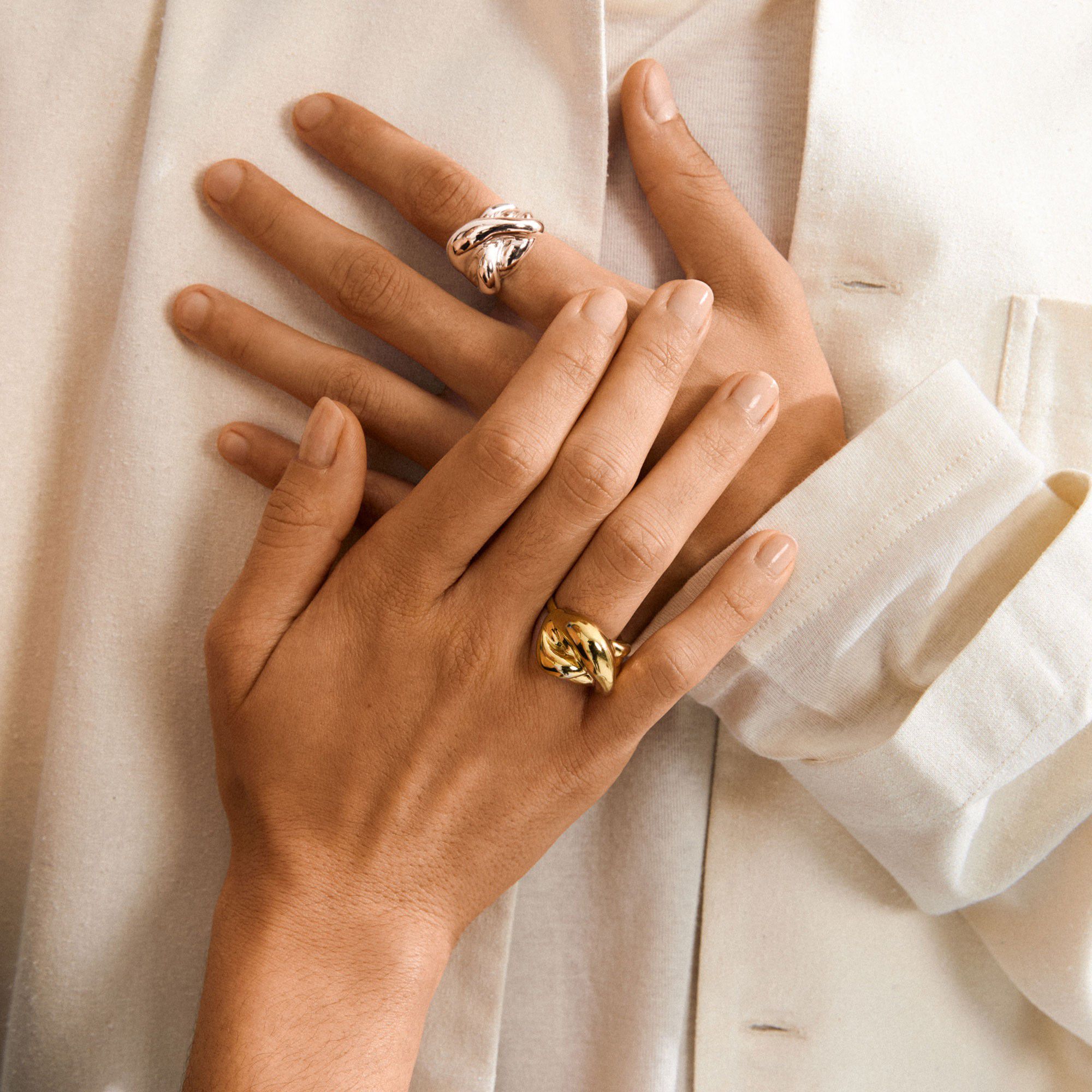 UNFOLD ring gold-plated