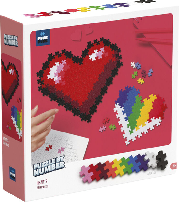 Puzzel by Number Hearts