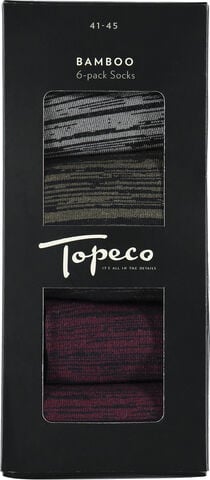 Topeco 6p socks, bamboo
