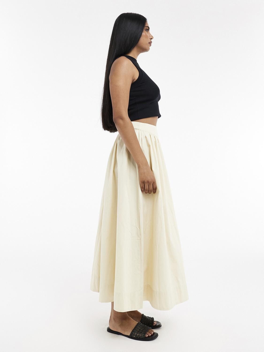 Tssally Lw Ankle Skirt Wvn