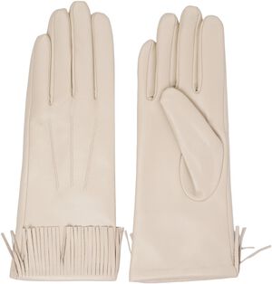 PORDENONE - LEATHER GLOVES W/ FRINGES AND CASHMERE LINING