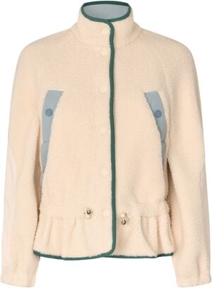 2412 Fleece / Nylon, Dropped Shoulder Gathered Jacket