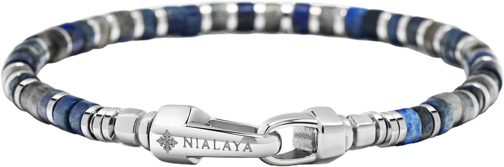 Blue Lapis & Labradorite Heishi Bracelet