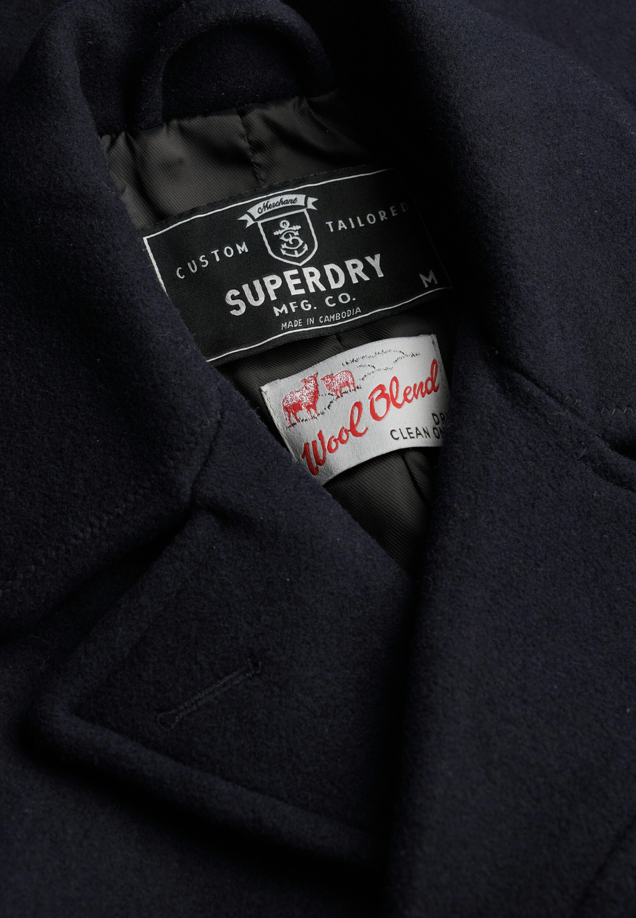 MERCHANT WOOL BLEND PEA COAT