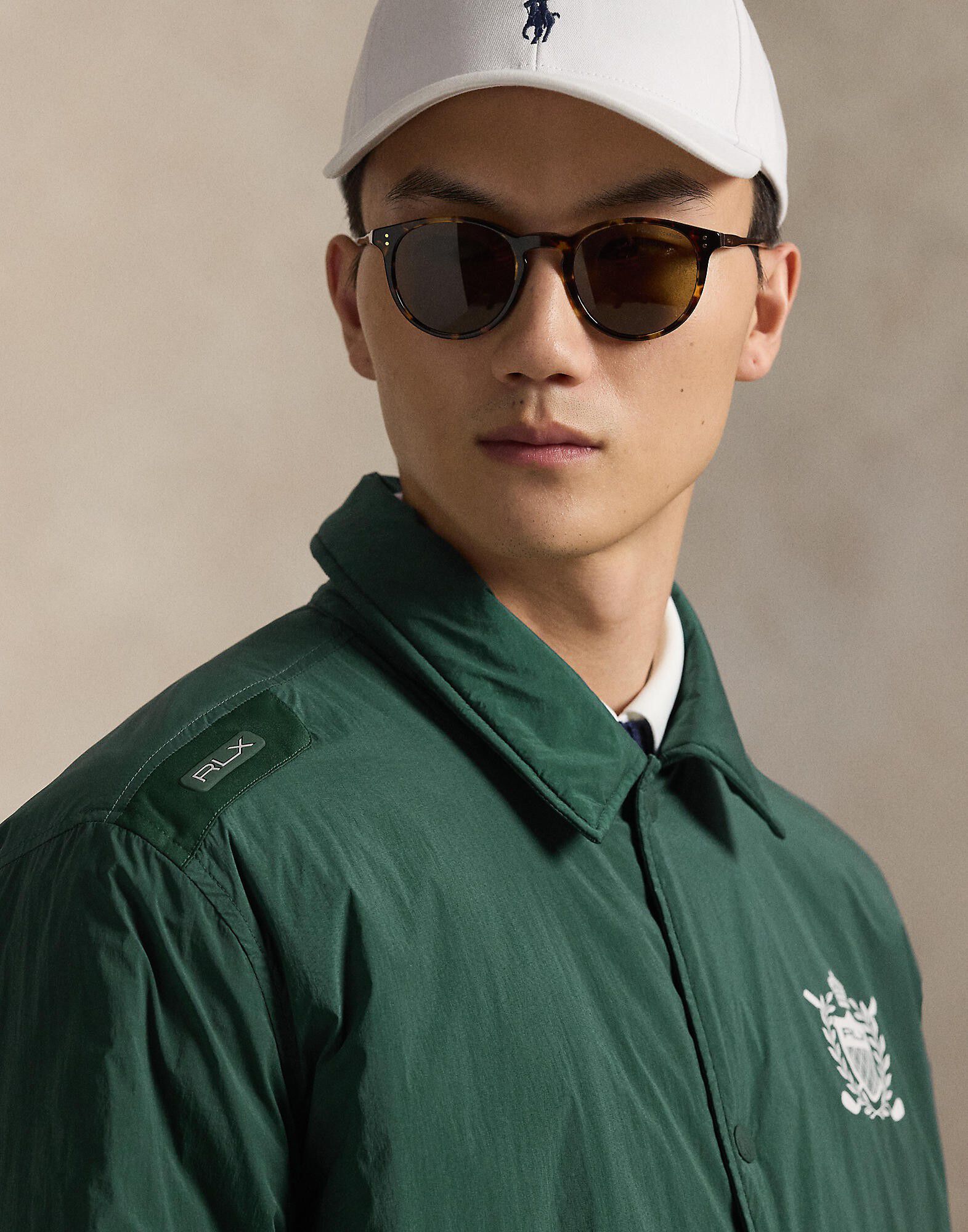 Crest-Print Coach&rsquo;s Jacket
