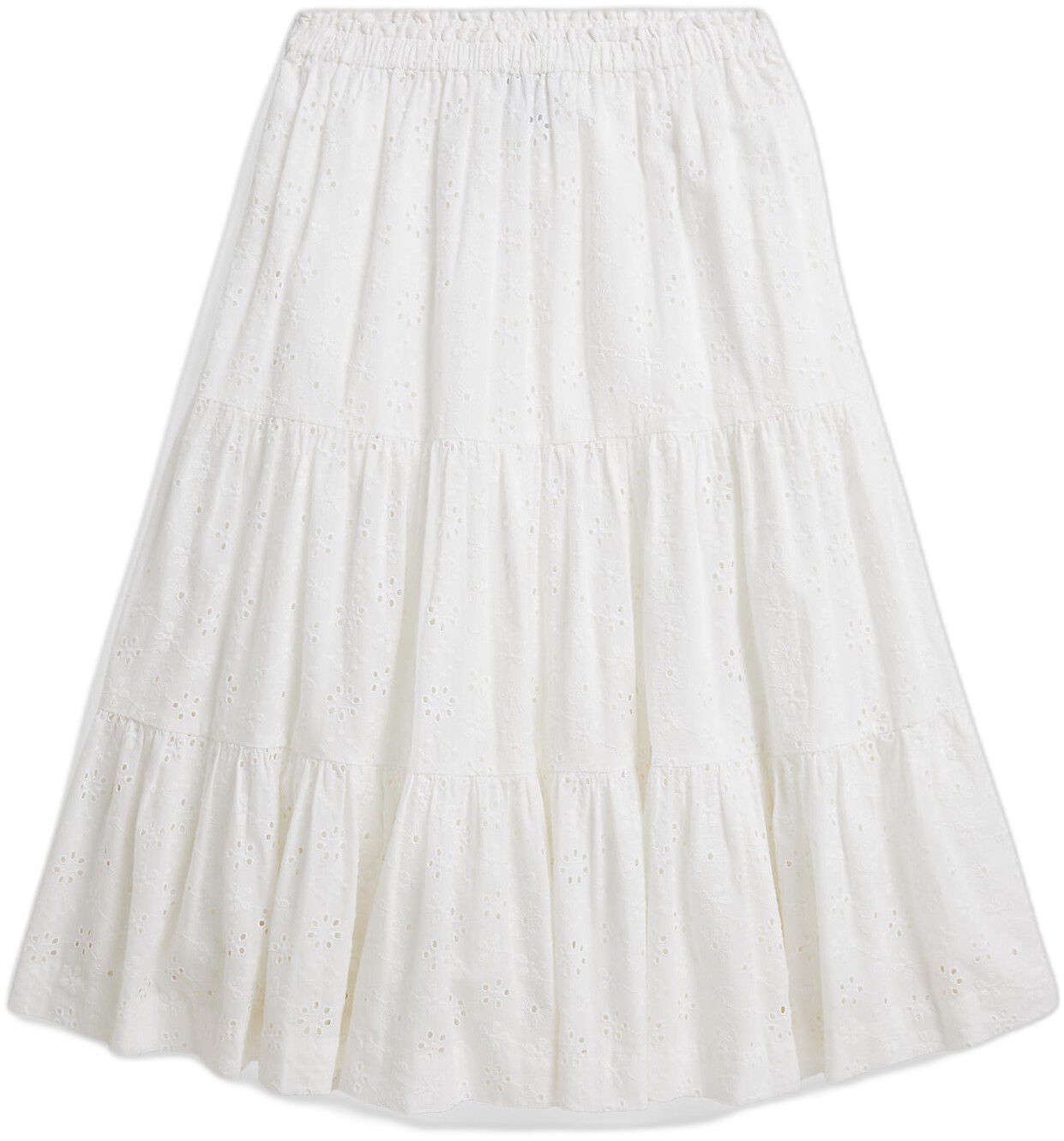 Eyelet Cotton Maxi Skirt