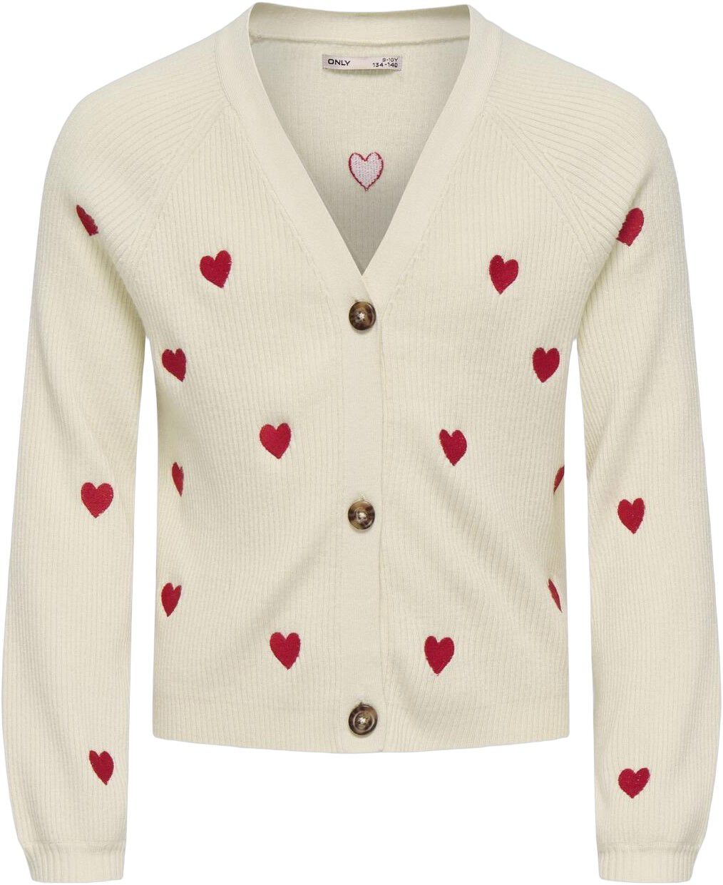 Kogdana Life Ls Heart Vneck Cardigan Knt