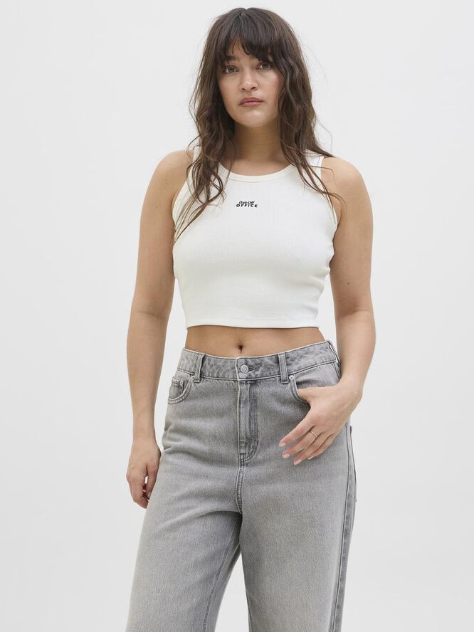 JXFALLON STR SL EMB RIB TOP JRS