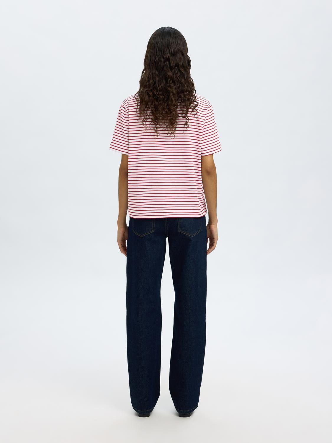 SLFESSENTIAL SS STRIPED BOXY TEE NO