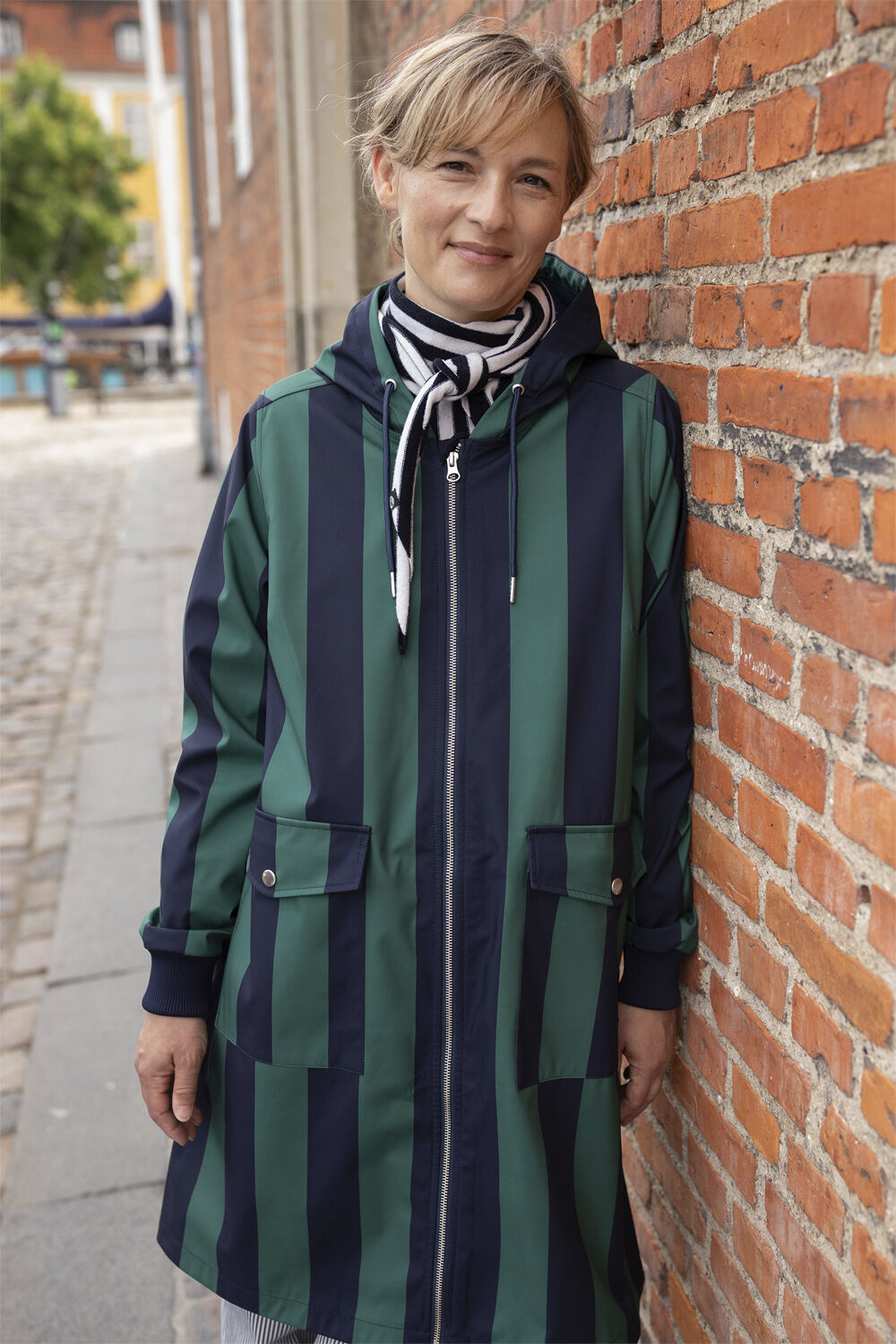 Danemarselisborg Brushed Shell Parka Dk Navy/Verde