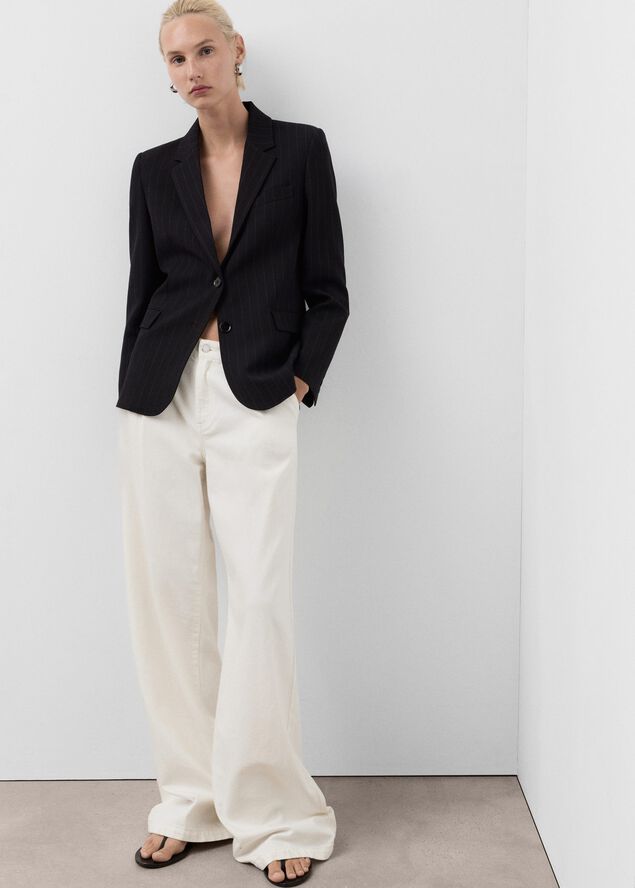 Straight-fit suit jacket