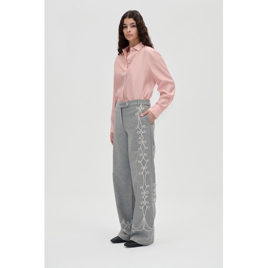 2490 Felt Twill Embroidery, Embroidered Tab Pants