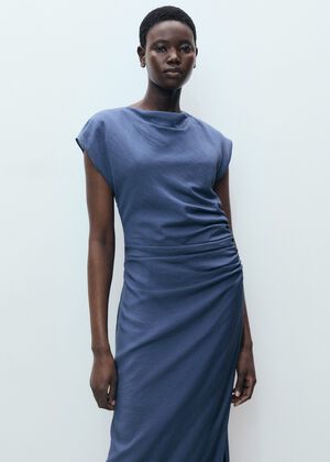 Draped straight dress