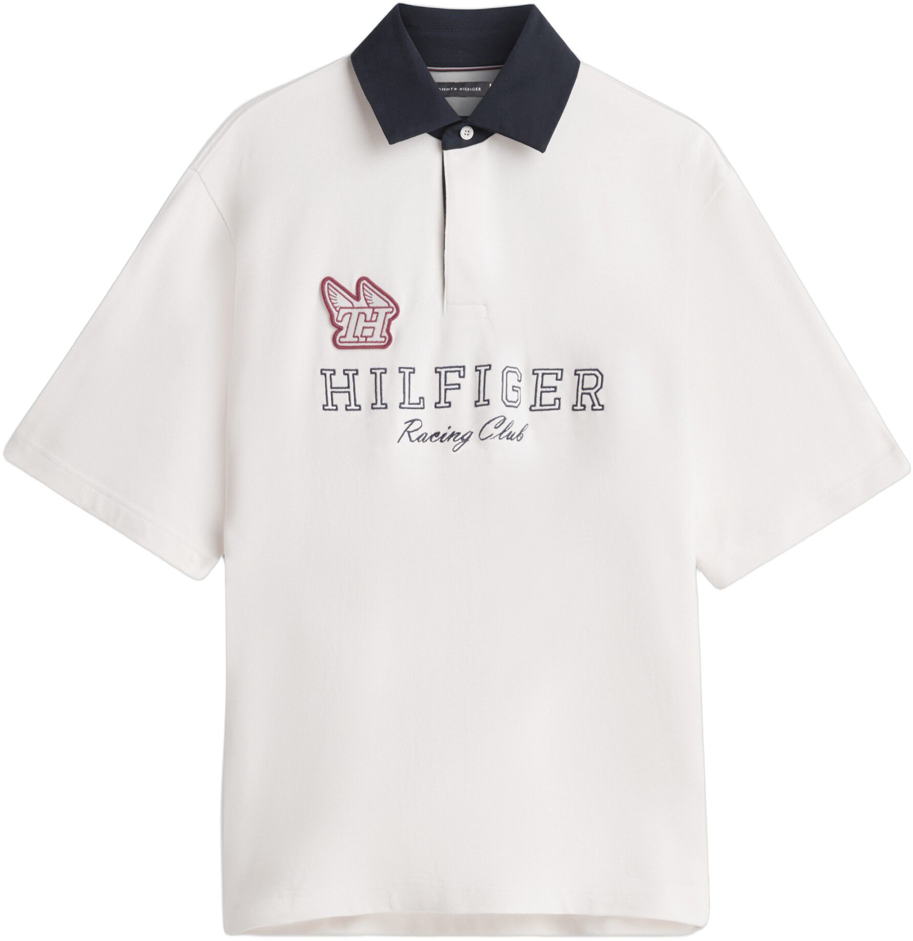 Relaxed Logo Embroidery Rugby Polo Shirt