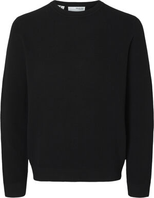 SLHROSS LS KNIT STRUCTURE CREW NECK
