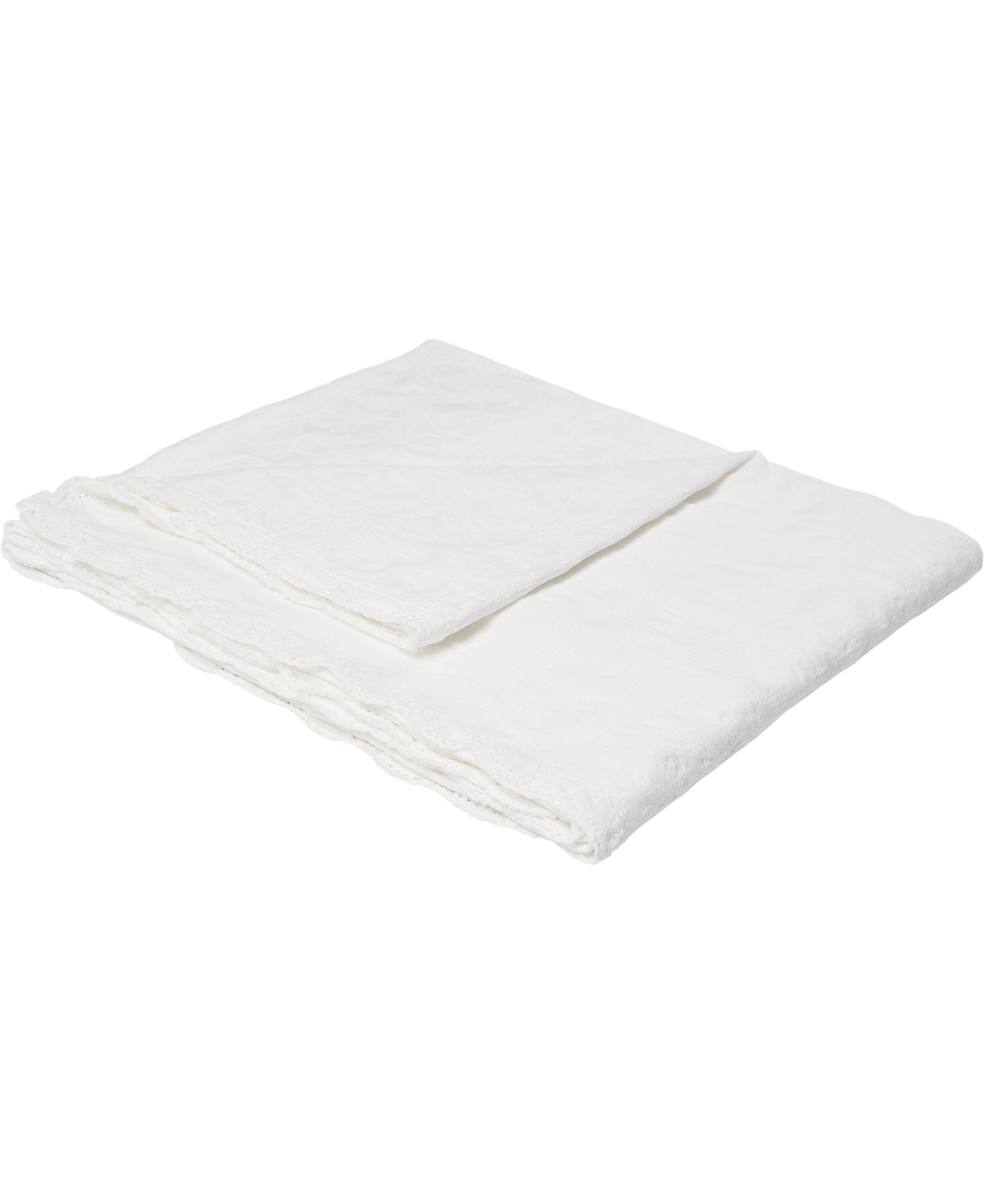 Throw 130x200cm w/lace white