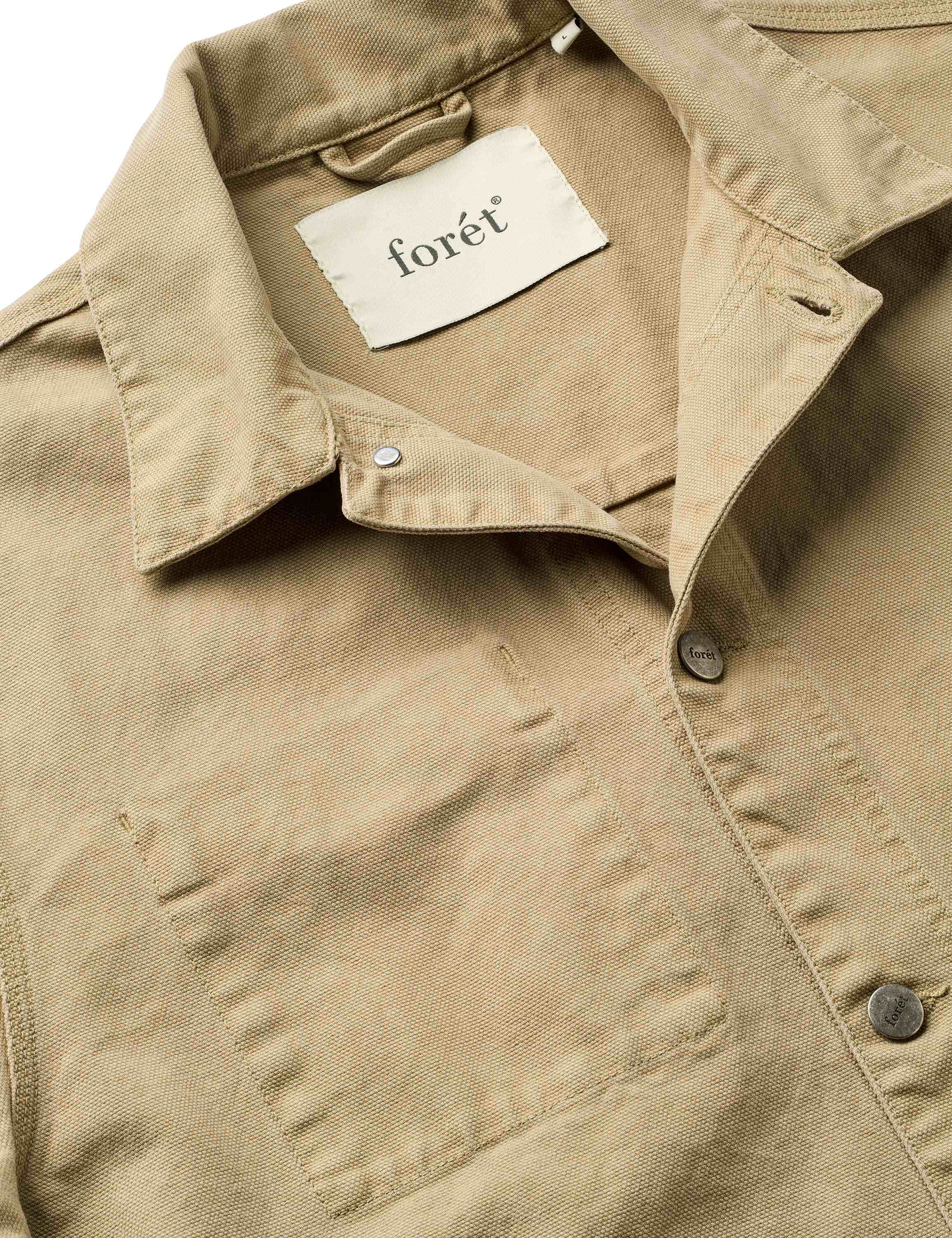 WOOD EMBROIDERY OVERSHIRT