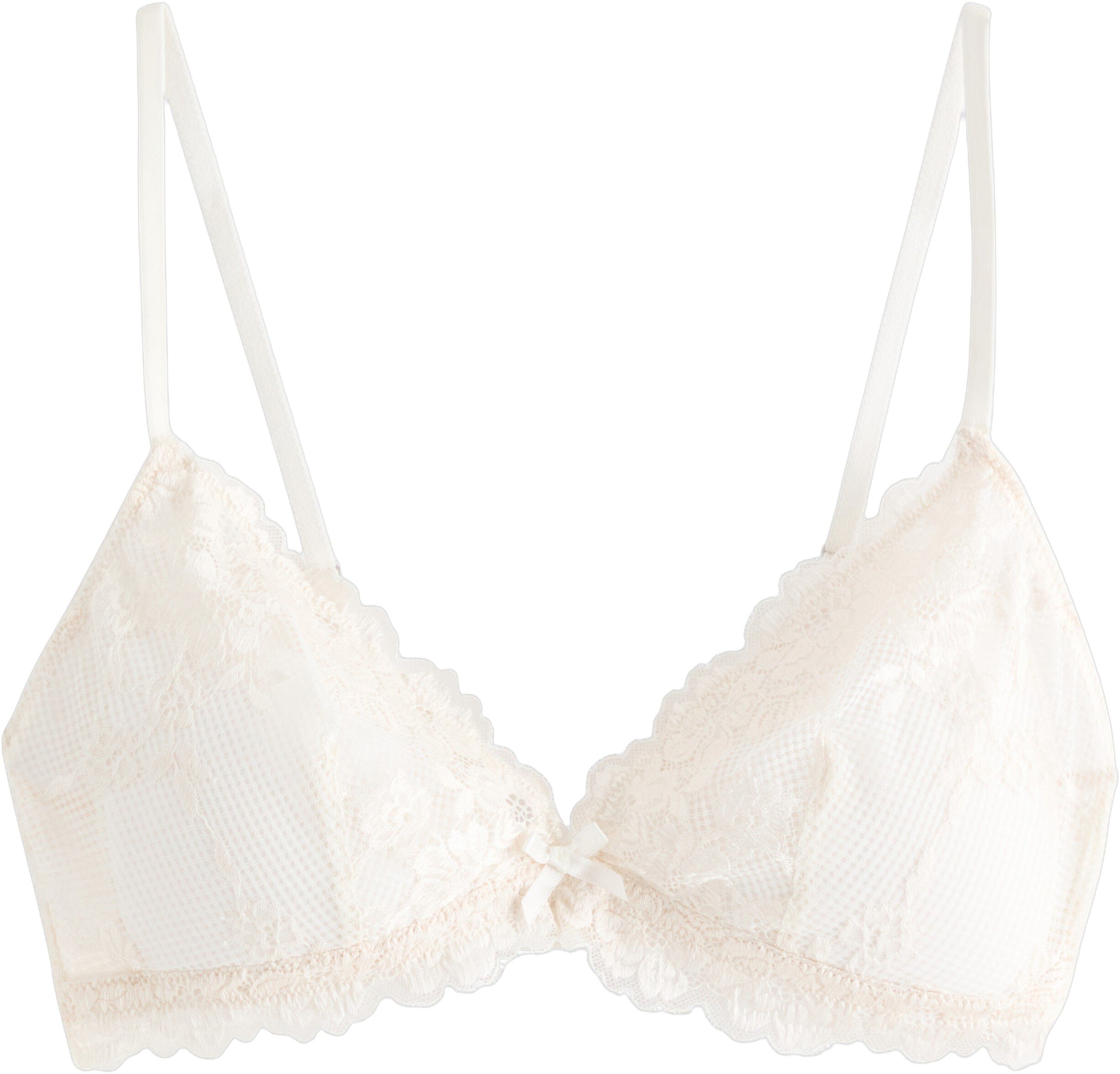 Myk, vattert bralette i blonde med