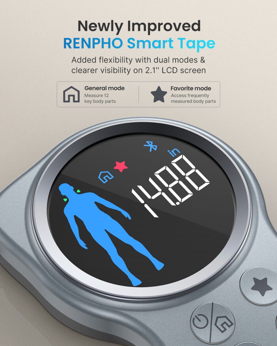 Smart Tape Measure+ - BLE - 3 Mode - Large Round Screen
