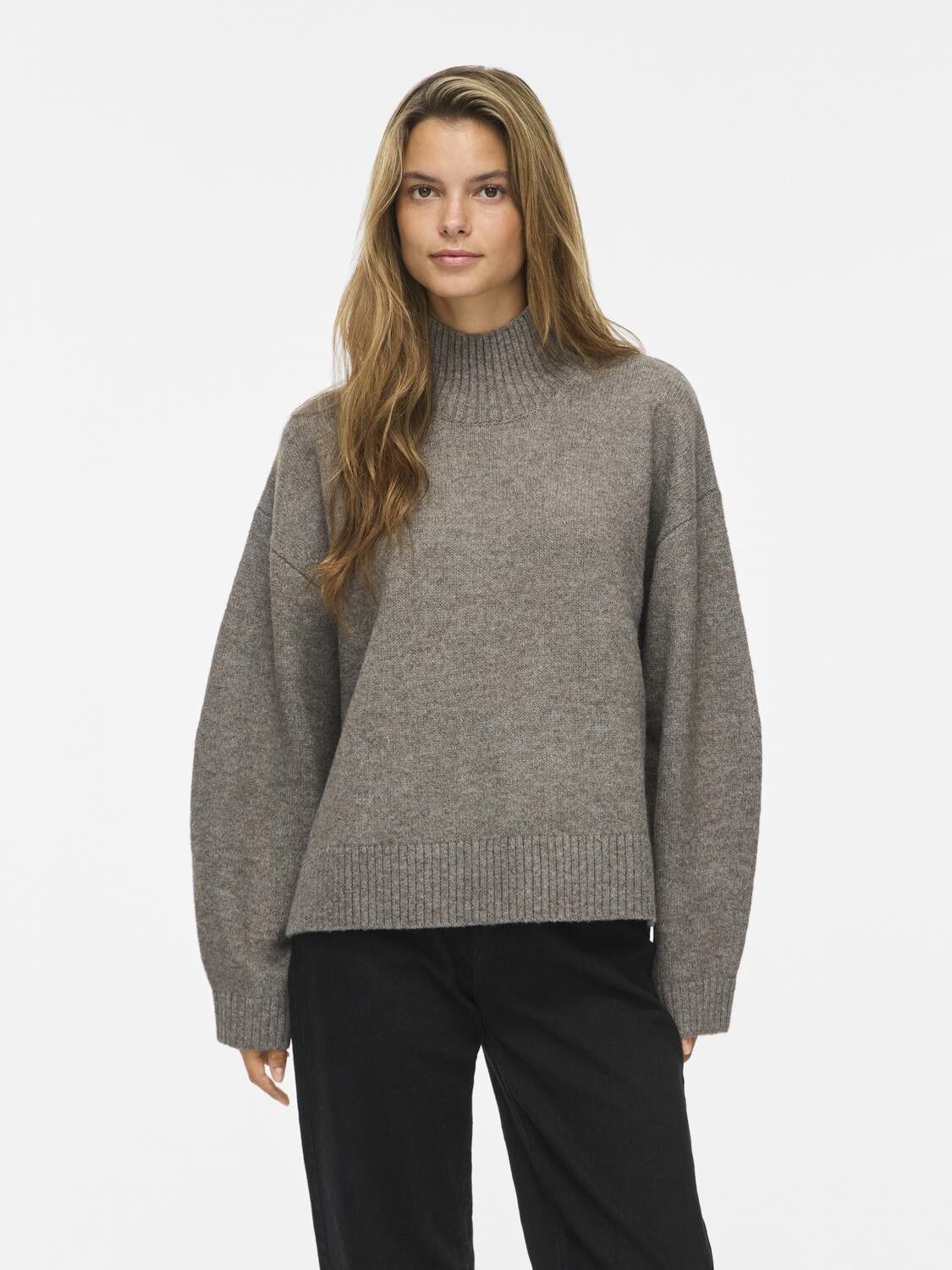 Visia L/S High Neck Knit Pullover-Noos