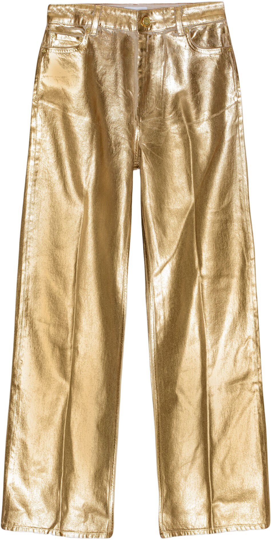 Foil Denim Wide Jeans