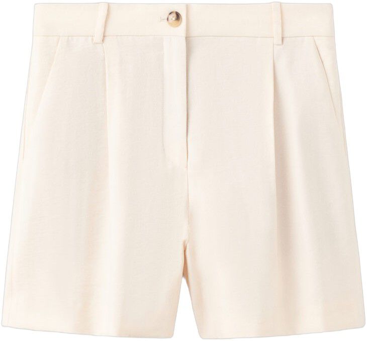 Straight-fit high-waist bermuda sho